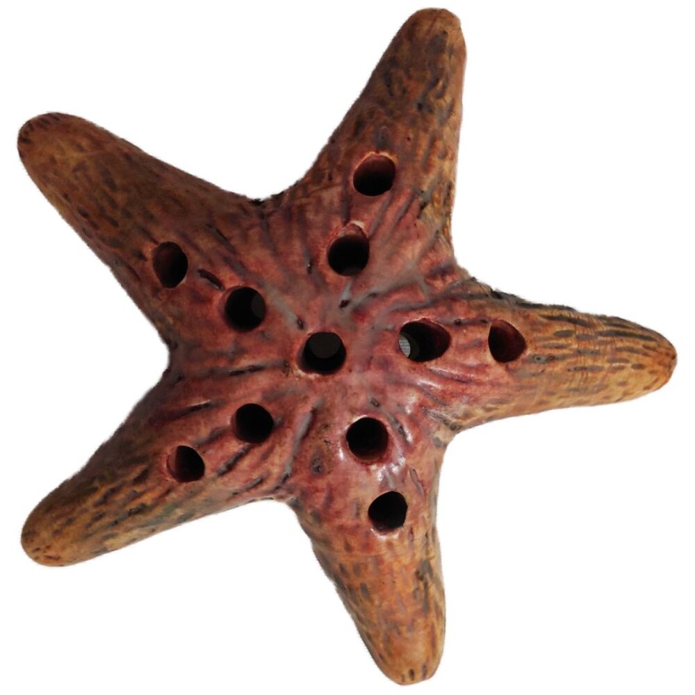 Antique 1920s Weller Pottery Starfish Flower Frog Muskota Glazed Ceramic